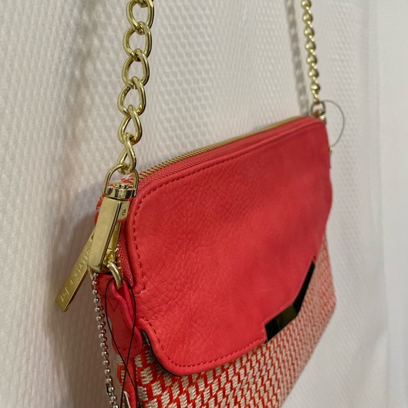 NWT Olivia + Joy Sabrina Envelope Style Gold Chain Satchel Crossbody Purse - Picture 6 of 10